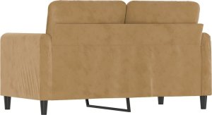vidaXL vidaXL Sofa 2-osobowa, brązowy, 120 cm, tapicerowana aksamitem 5