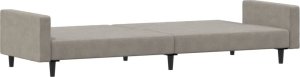 vidaXL vidaXL 2-osobowa kanapa, jasnoszara, tapicerowana aksamitem 6