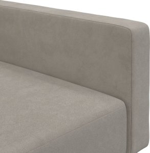 vidaXL vidaXL 2-osobowa kanapa, jasnoszara, tapicerowana aksamitem 9