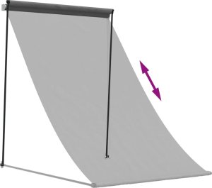 vidaXL Markiza zwijana, 100x150 cm, antracytowa, tkanina i stal 6
