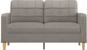 vidaXL vidaXL Sofa 2-osobowa, kolor taupe, 140 cm, tapicerowana tkaniną 3