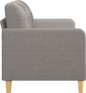 vidaXL vidaXL Sofa 2-osobowa, kolor taupe, 140 cm, tapicerowana tkaniną 4