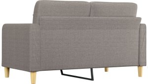 vidaXL vidaXL Sofa 2-osobowa, kolor taupe, 140 cm, tapicerowana tkaniną 5