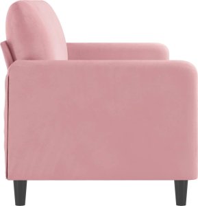 vidaXL vidaXL Sofa 3-osobowa, różowa, 180 cm, obita aksamitem 4