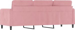 vidaXL vidaXL Sofa 3-osobowa, różowa, 180 cm, obita aksamitem 5