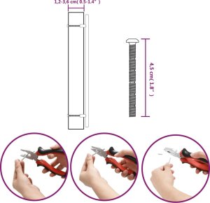 vidaXL vidaXL Uchwyty do szafek, 5 szt., srebrne, 320 mm, stal nierdzewna 9