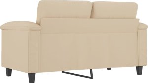 vidaXL vidaXL 2-osobowa sofa, kremowa, 120 cm, tapicerowana mikrofibrą 5