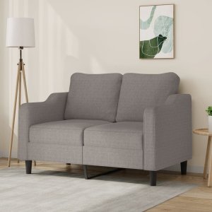 vidaXL vidaXL Sofa 2-osobowa, kolor taupe, 140 cm, tapicerowana tkaniną 1