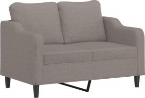 vidaXL vidaXL Sofa 2-osobowa, kolor taupe, 140 cm, tapicerowana tkaniną 2