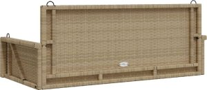 vidaXL vidaXL Ławka bujana, beżowa, 119x56x48 cm, polirattan 6