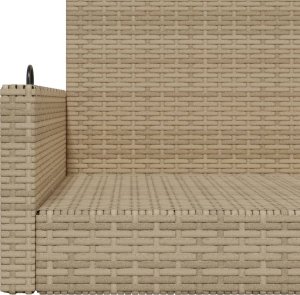 vidaXL vidaXL Ławka bujana, beżowa, 119x56x48 cm, polirattan 8