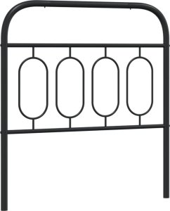 vidaXL vidaXL Metalowe wezgłowie, czarne, 90 cm 2