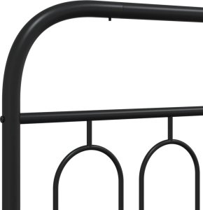 vidaXL vidaXL Metalowe wezgłowie, czarne, 90 cm 5