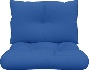 vidaXL vidaXL Poduszki na sofę z palet, 2 szt., kobaltowe, tkanina 5