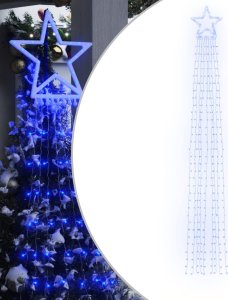 Pokrowiec vidaXL Lampki choinkowe, 320 LED, niebieskie, 375 cm 2