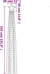 Pokrowiec vidaXL Lampki choinkowe, 320 LED, niebieskie, 375 cm 10
