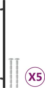 vidaXL vidaXL Uchwyty do szafek, 5 szt., czarne, 320 mm, stal nierdzewna 2