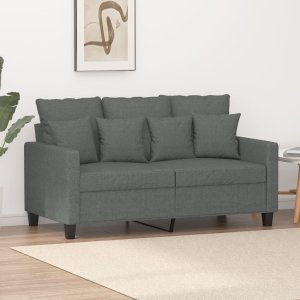 vidaXL vidaXL Sofa 2-osobowa, ciemnoszara, 120 cm, tapicerowana tkaniną 1