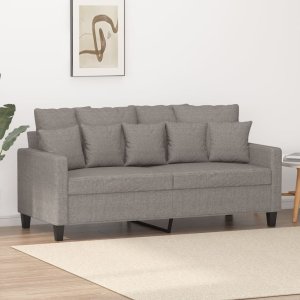 vidaXL vidaXL Sofa 2-osobowa, kolor taupe, 140 cm, tapicerowana tkaniną 1