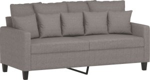 vidaXL vidaXL Sofa 2-osobowa, kolor taupe, 140 cm, tapicerowana tkaniną 2