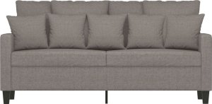 vidaXL vidaXL Sofa 2-osobowa, kolor taupe, 140 cm, tapicerowana tkaniną 3