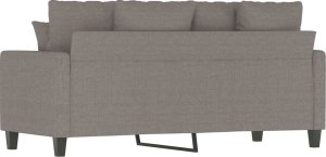 vidaXL vidaXL Sofa 2-osobowa, kolor taupe, 140 cm, tapicerowana tkaniną 5