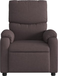 vidaXL vidaXL Rozkładany fotel masujący, elektryczny, ciemny brąz, tkanina 9