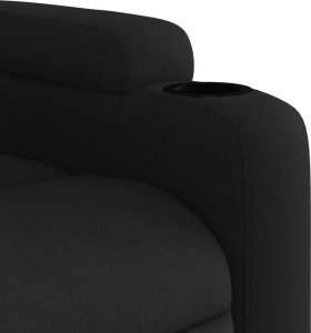 vidaXL vidaXL Fotel rozkładany, czarny, obity tkaniną 8