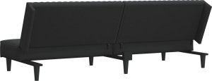 vidaXL vidaXL 2-osobowa kanapa, czarna, tapicerowana aksamitem 7