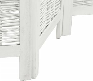 vidaXL vidaXL Parawan pokojowy, 6-panelowy, biały, lite drewno paulowni 7