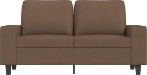 vidaXL Sofa 2-osobowa, brązowa, 120 cm, tapicerowana tkaniną 3