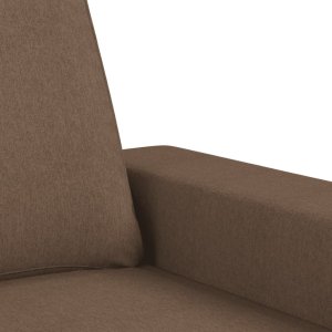 vidaXL Sofa 2-osobowa, brązowa, 120 cm, tapicerowana tkaniną 6