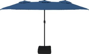 vidaXL vidaXL Podwójny parasol ogrodowy, niebieski, 449x245 cm 3