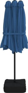 vidaXL vidaXL Podwójny parasol ogrodowy, niebieski, 449x245 cm 5