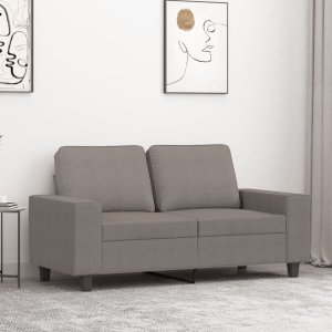 vidaXL Sofa 2-osobowa, kolor taupe, 120 cm, tapicerowana tkaniną 1