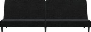 vidaXL 2-osobowa kanapa, czarna, tapicerowana aksamitem 12