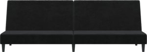 vidaXL 2-osobowa kanapa, czarna, tapicerowana aksamitem 5