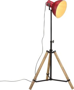 vidaXL Lampa stojąca, 25 W, postarzany czerwony, 75x75x90-150 cm, E27 1