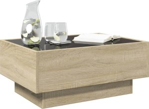 vidaXL Stolik kawowy z LED, dąb sonoma, 70x50x30 cm 5