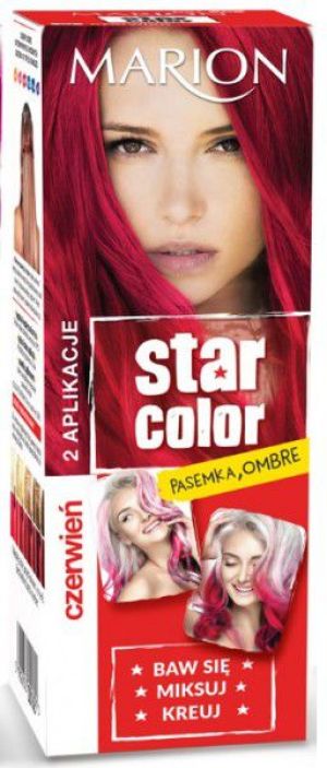 Marion Star Color Krem koloryzujący do włosów 162 Czerwień 2x35ml 1