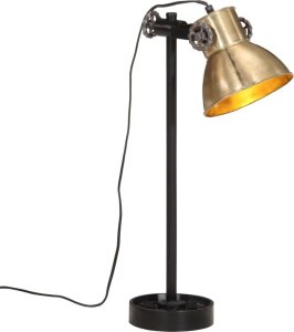 Lampa stołowa vidaXL Lampa stołowa, 25 W, antyczny mosiądz, 15x15x55 cm, E27 1