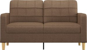 vidaXL vidaXL Sofa 2-osobowa, brązowa, 140 cm, tapicerowana tkaniną 3