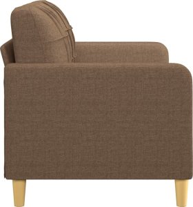 vidaXL vidaXL Sofa 2-osobowa, brązowa, 140 cm, tapicerowana tkaniną 4
