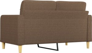 vidaXL vidaXL Sofa 2-osobowa, brązowa, 140 cm, tapicerowana tkaniną 5
