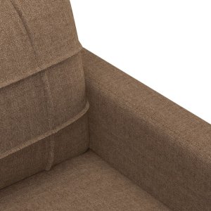 vidaXL vidaXL Sofa 2-osobowa, brązowa, 140 cm, tapicerowana tkaniną 6