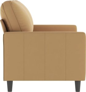 vidaXL vidaXL Sofa 2-osobowa, brązowy, 120 cm, tapicerowana aksamitem 3