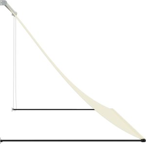 vidaXL Markiza zwijana, kremowa, 250x150 cm, tkanina i stal 4