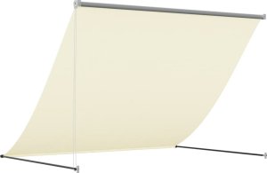 vidaXL Markiza zwijana, kremowa, 250x150 cm, tkanina i stal 5