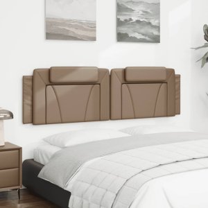 vidaXL Poduszka na wezgłowie, cappuccino, 180 cm, sztuczna skóra 4