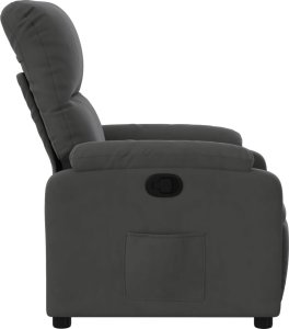 vidaXL Rozkładany fotel, ciemnoszary, obity mikrofibrą 7